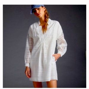 ANTHROPOLOGIE GALENA WINDOWPANE TUNIC DRESS size extra small NWT